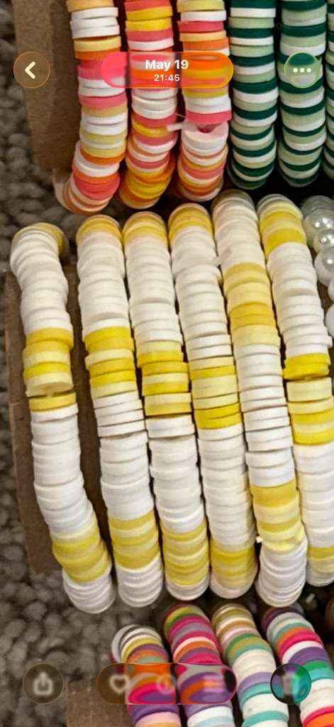 Lemon Drop bracelet with lemon yellow, pale yellow, and creamy white striped beads